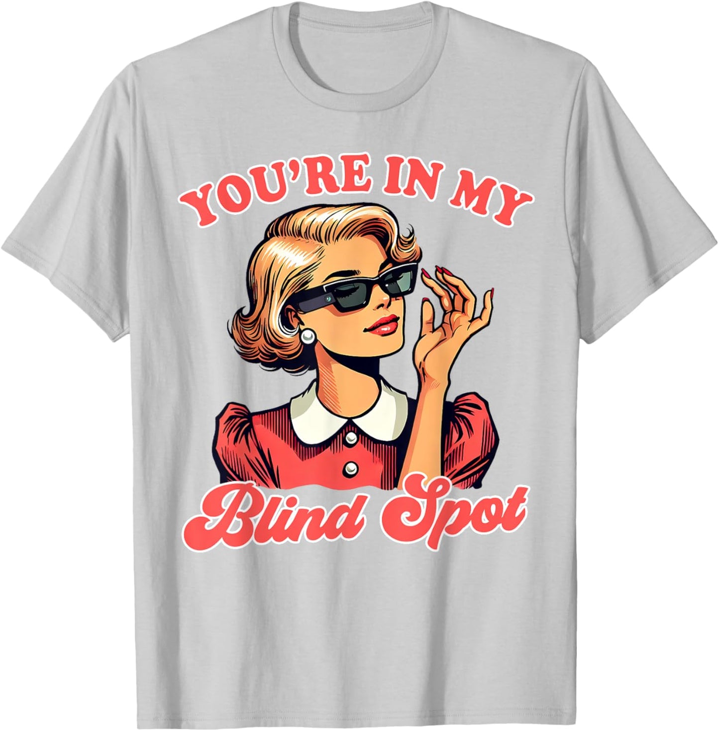 Blindness Visually Impaired Braille You're In My Blind Spot T-Shirt - T-Shirt | Ash