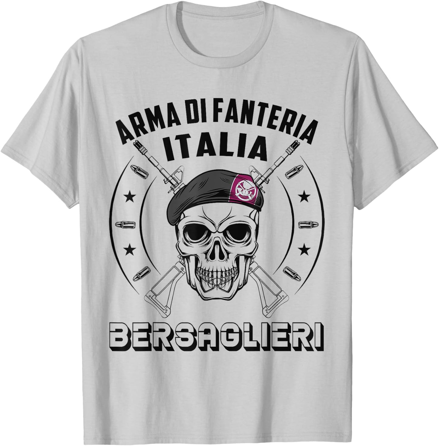 Bersaglieri Italian Infantry Special Force Military T-Shirt - T-Shirt | Ash