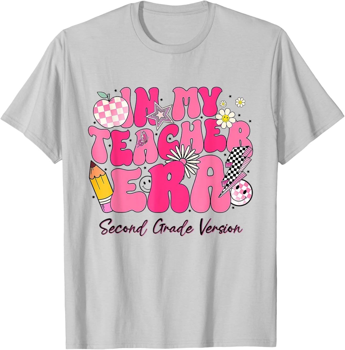In My Teacher Era 2nd Grade Version 2nd Grade Teacher Era T-Shirt - T-Shirt | Ash