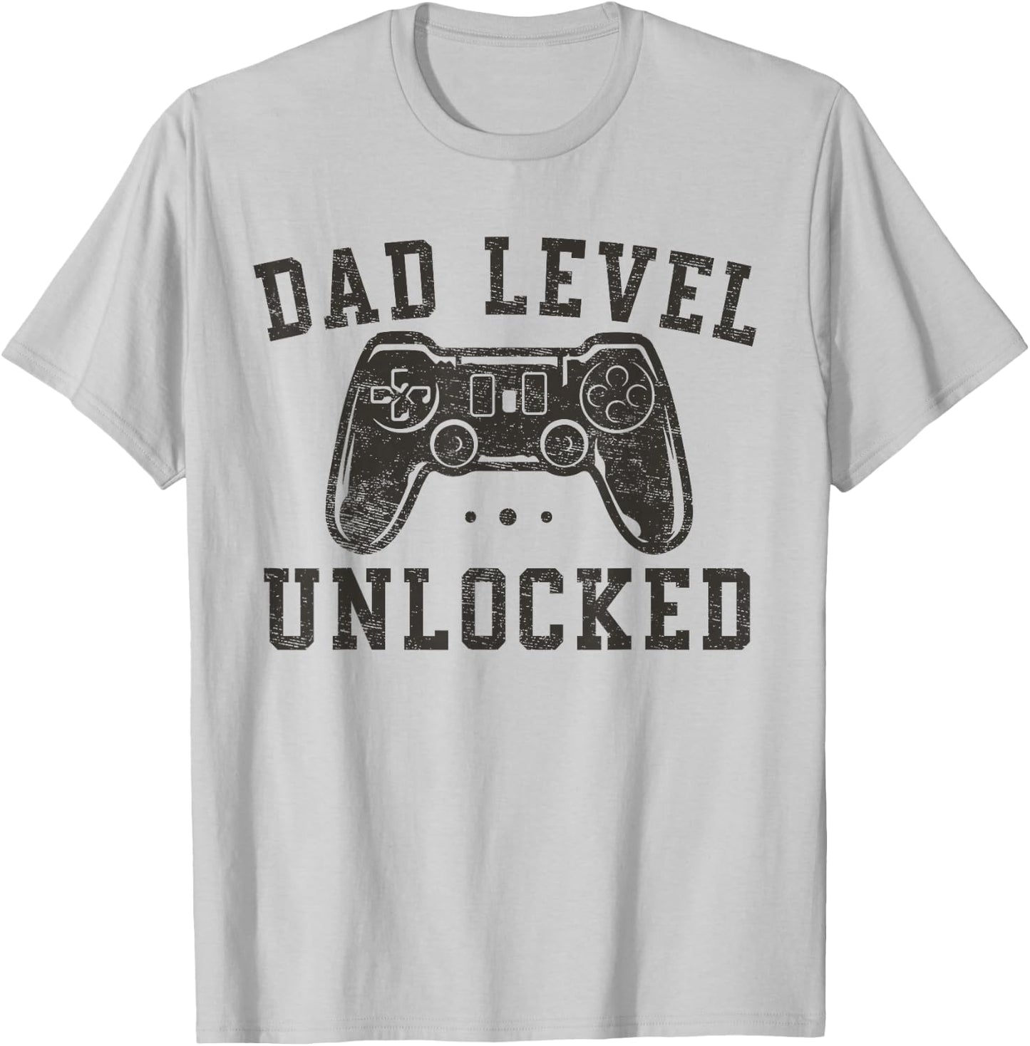 Dad Level Unlocked New Dad To Be Gifts Gamer Father's Day T-Shirt - T-Shirt | Ash