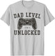 Dad Level Unlocked New Dad To Be Gifts Gamer Father's Day T-Shirt - T-Shirt | Ash