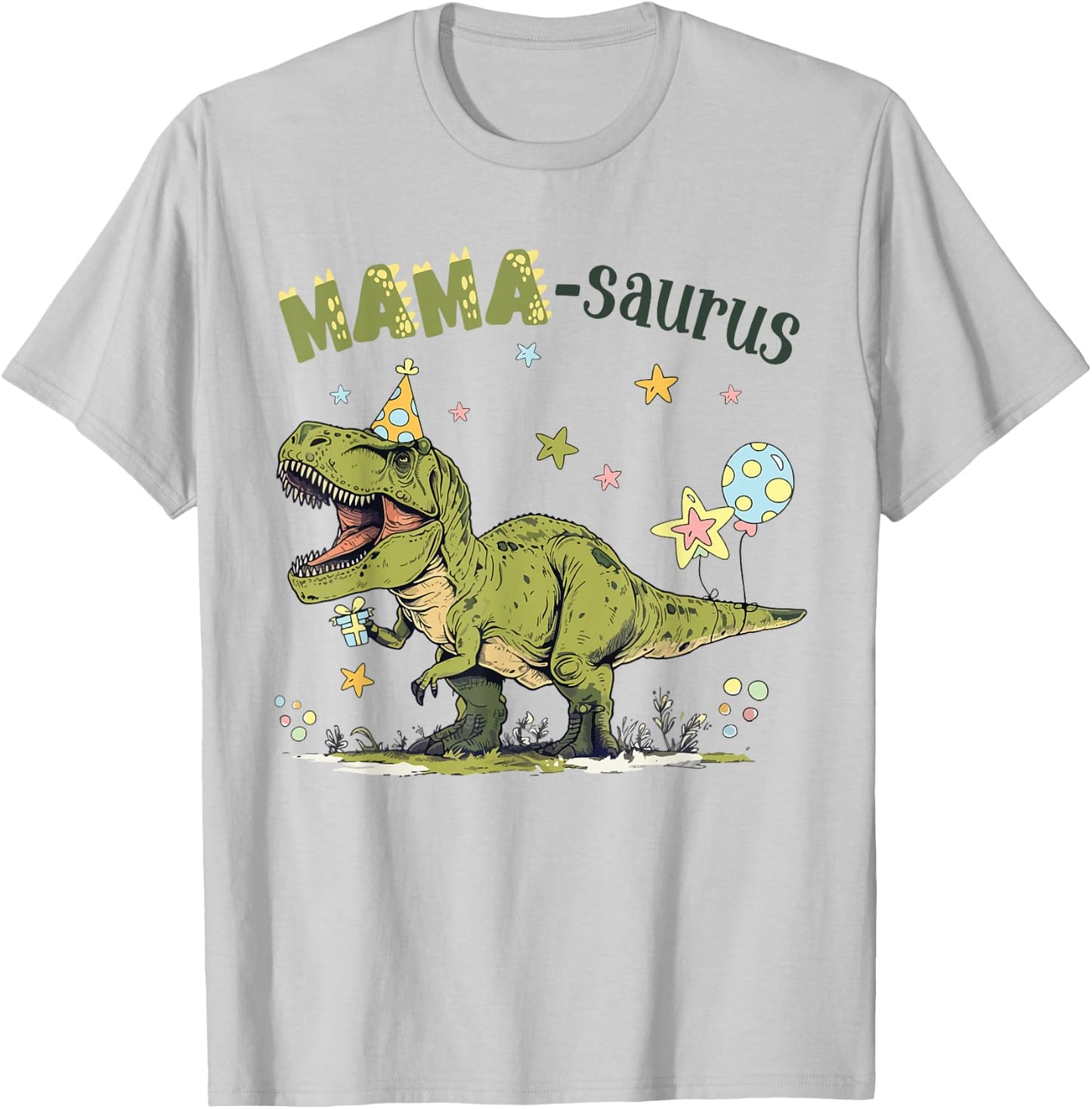 Mamasaurus T Rex Dinosaur Mama Saurus Family Matching Women T-Shirt - T-Shirt | Ash