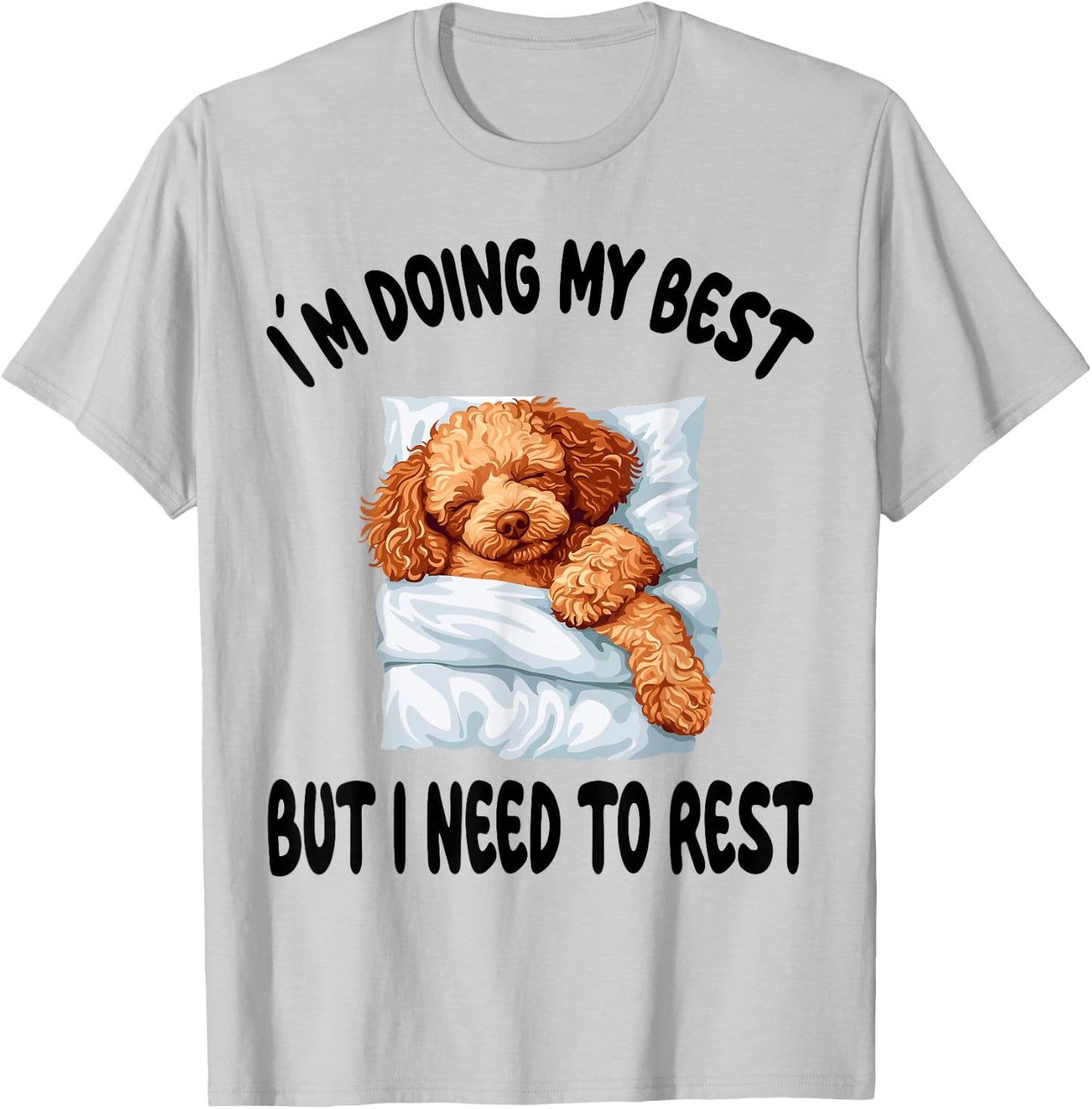Toy Poodle Official Sleepshirt Pajamas Nightgown T-Shirt - T-Shirt | Ash