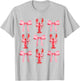 Pink Bow Cute Coquette Crawfish Clean Girl Aesthetic T-Shirt - T-Shirt | Ash
