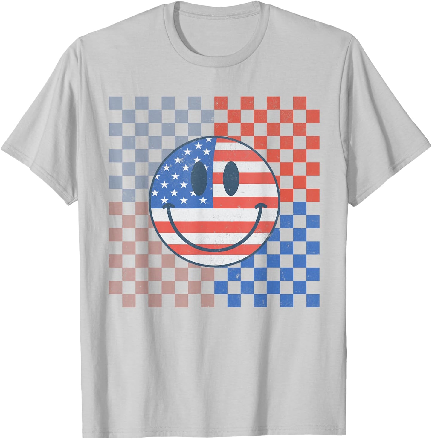 4th of July USA America Flag Baby Toddler Smile Gift T-Shirt - T-Shirt | Ash