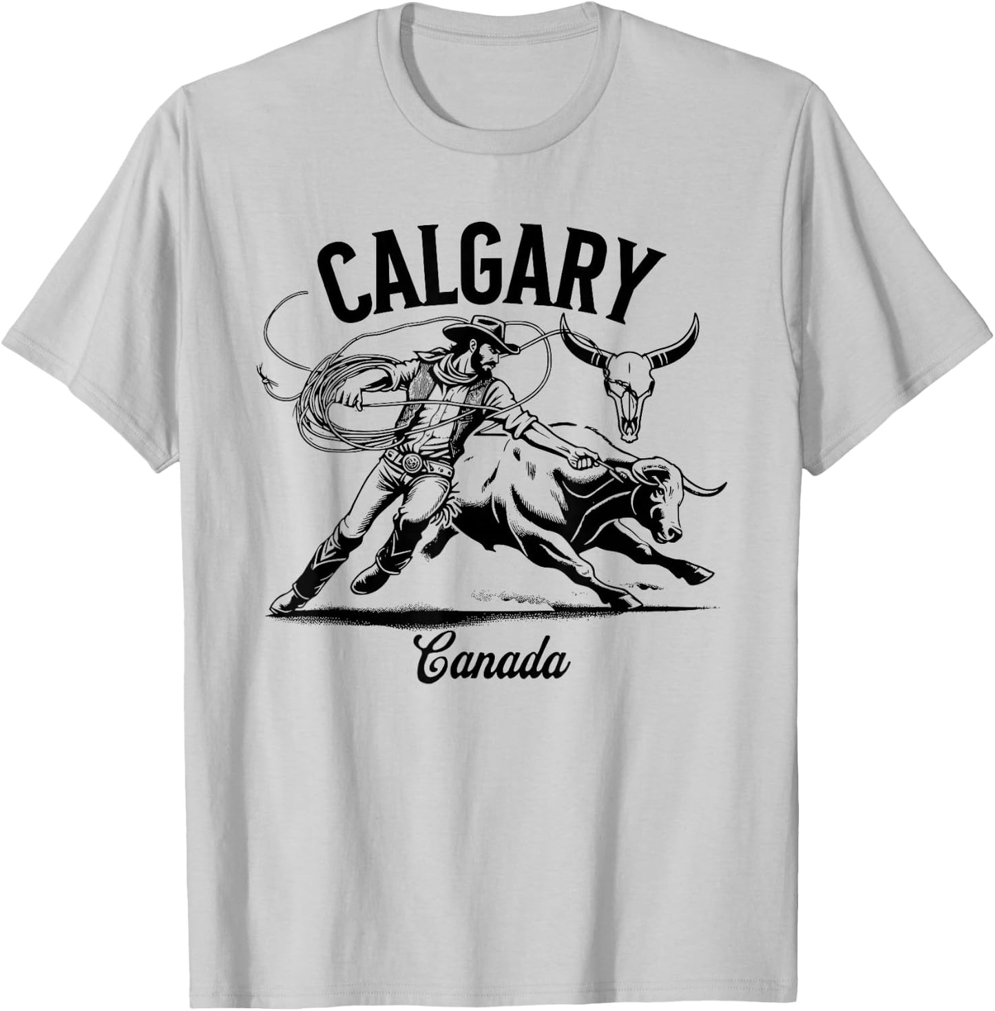 Calgary Canada Rodeo , Small, Grey T-Shirt - T-Shirt | Ash