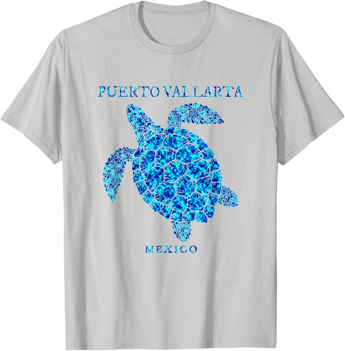 Puerto Vallarta Mexico Sea Turtle Colorful Cruise Souvenir T-Shirt - T-Shirt | Ash