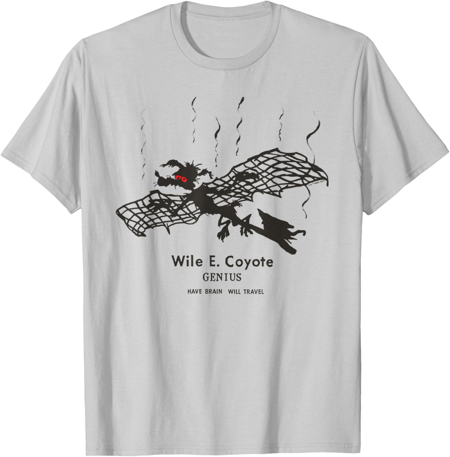 Looney Tunes Wile E. Coyote Crispy Flier T-Shirt - T-Shirt | Ash
