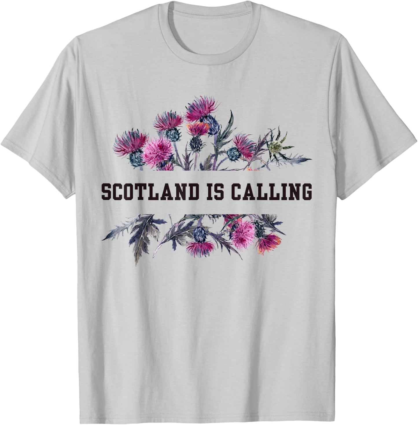 Scotland Vacation Thistle Scottish Ancestry Souvenir Women T-Shirt - T-Shirt | Ash
