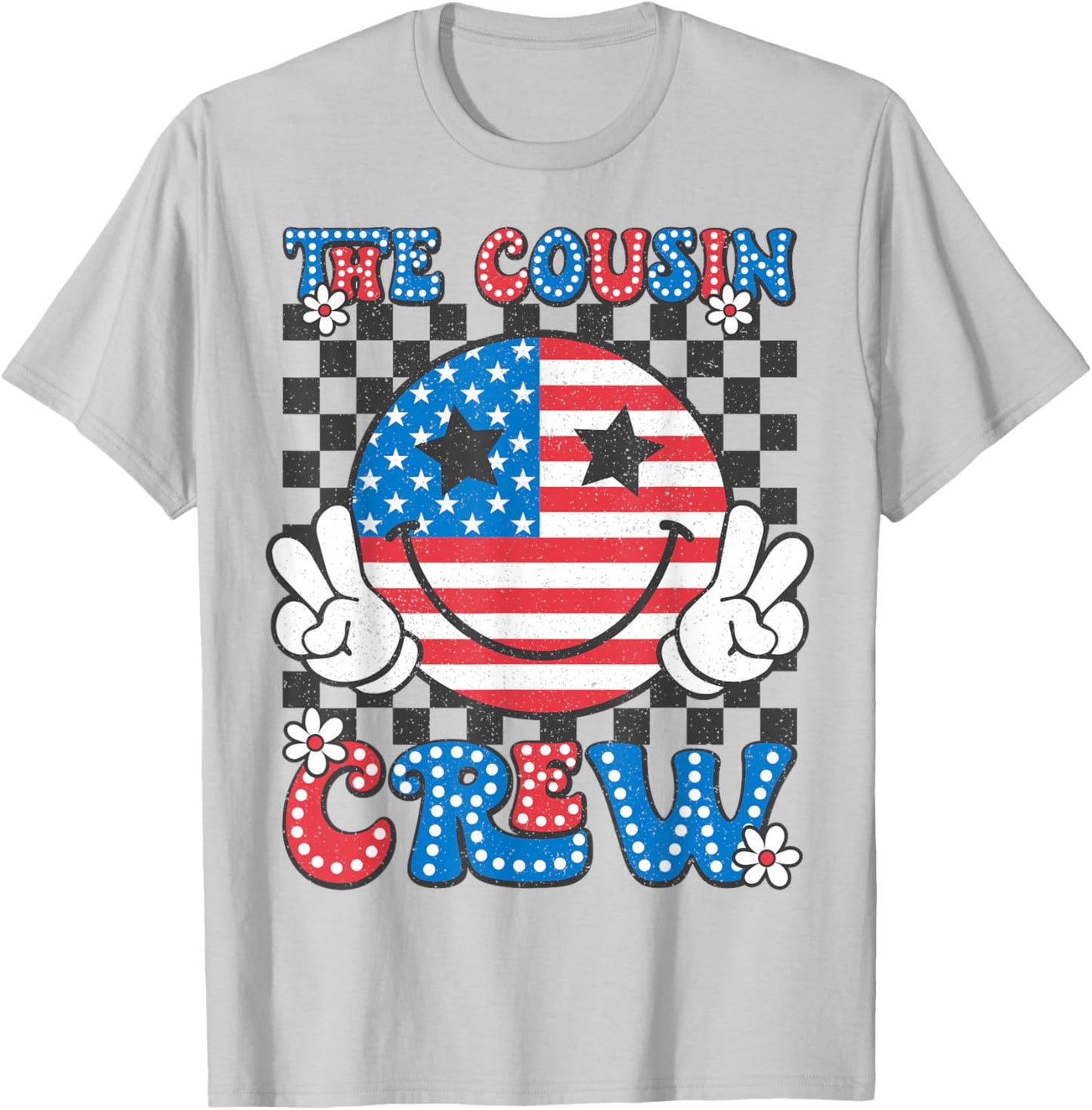 Cousin Crew 4th of July Patriotic American Family Matching T-Shirt - T-Shirt | Ash
