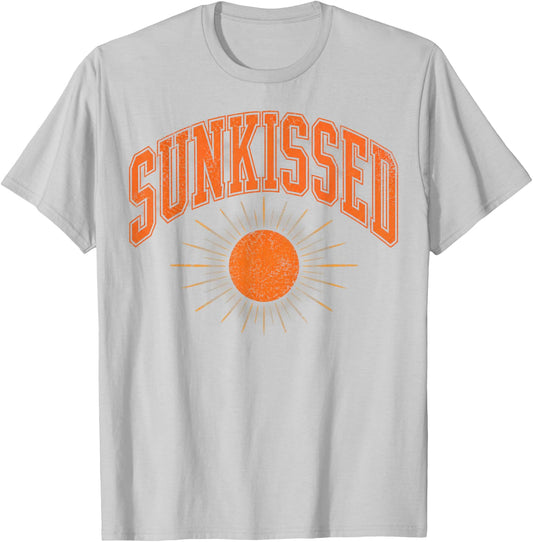 Sunkissed Summer Vibes Beach Lovers Vintage T-Shirt - T-Shirt | Ash