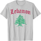 Vintage Lebanese Flag of Lebanon Souvenir Men Kids and Women T-Shirt - T-Shirt | Ash