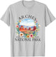 Retro Floral Arches National Park Hiking Camping Outdoor T-Shirt - T-Shirt | Ash