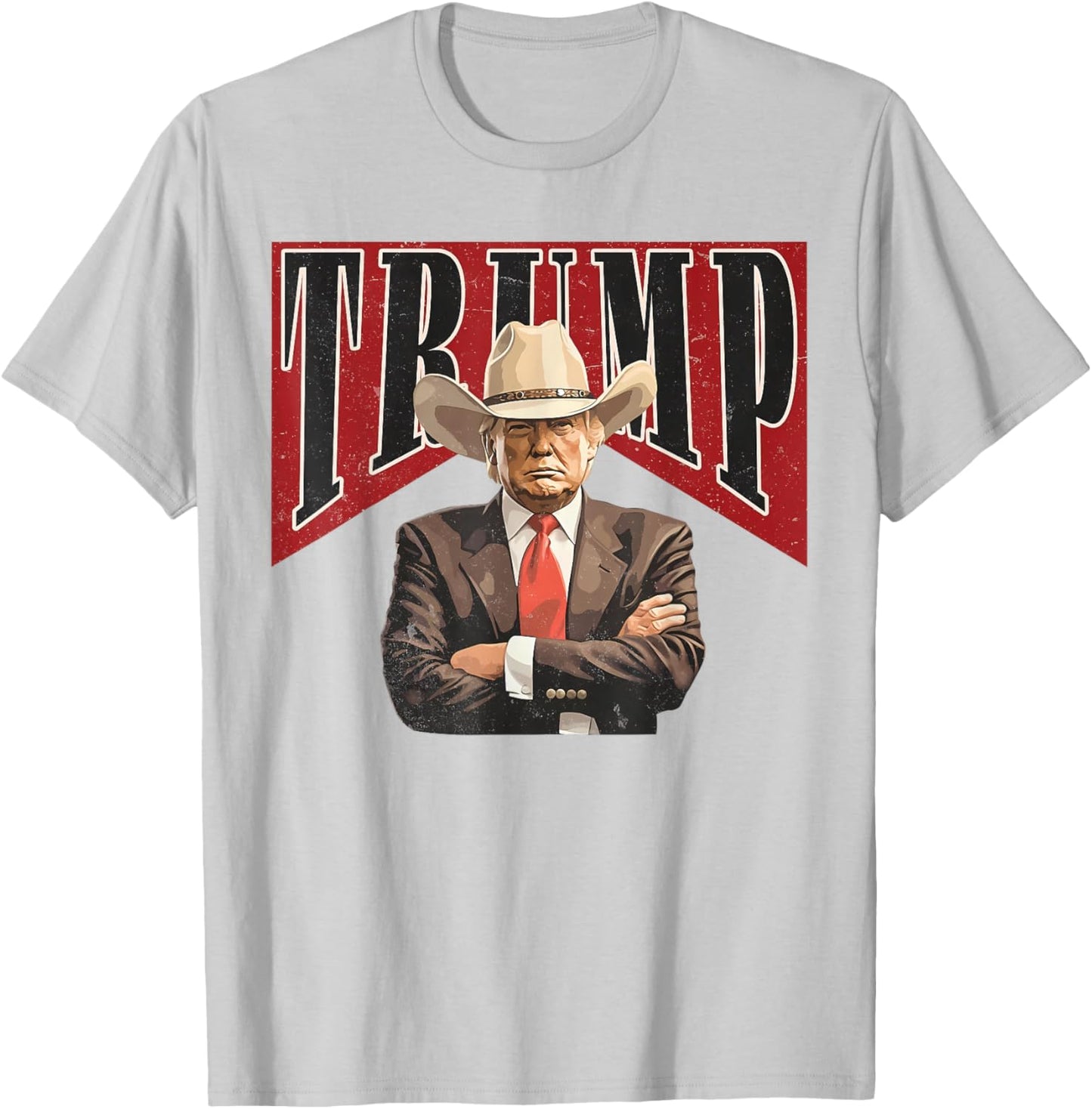 Western Trump Cowboy Take America Back Trump Daddy Men T-Shirt - T-Shirt | Ash