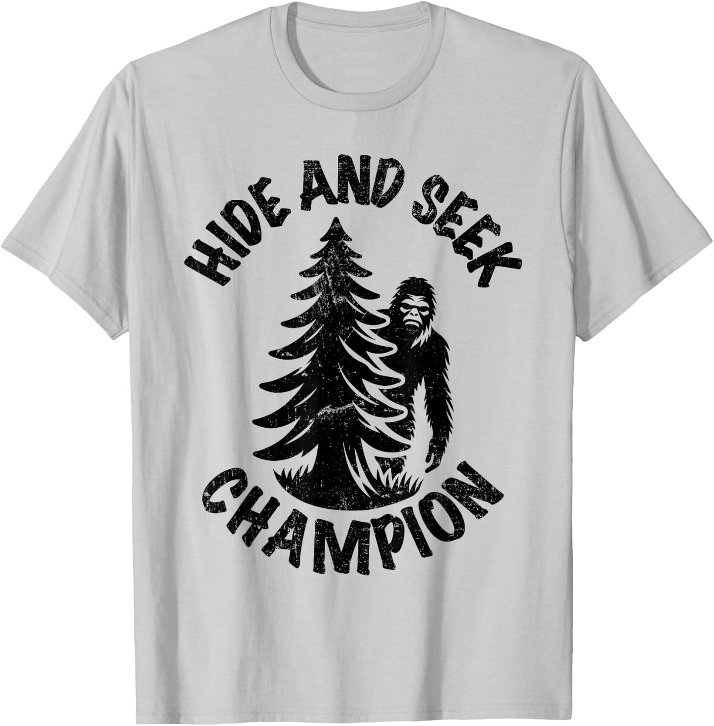Bigfoot Hide and Seek Champion - Vintage retro T-Shirt - T-Shirt | Ash