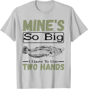 Catfish Mine's Ao Big Catfishing Catfish Angler Fisherman T-Shirt - T-Shirt | Ash