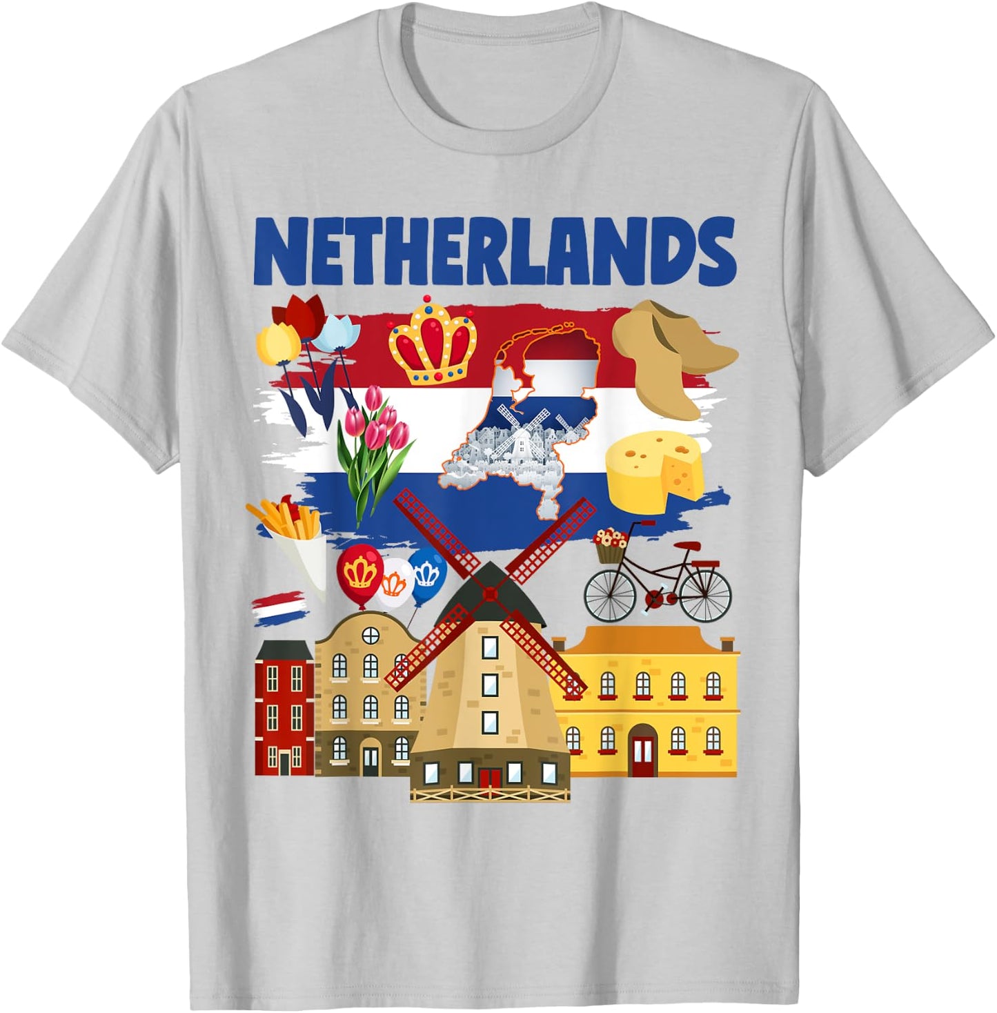 Netherlands Flag Outfit Idea For Kids & Holland Dutch Flag T-Shirt - T-Shirt | Ash