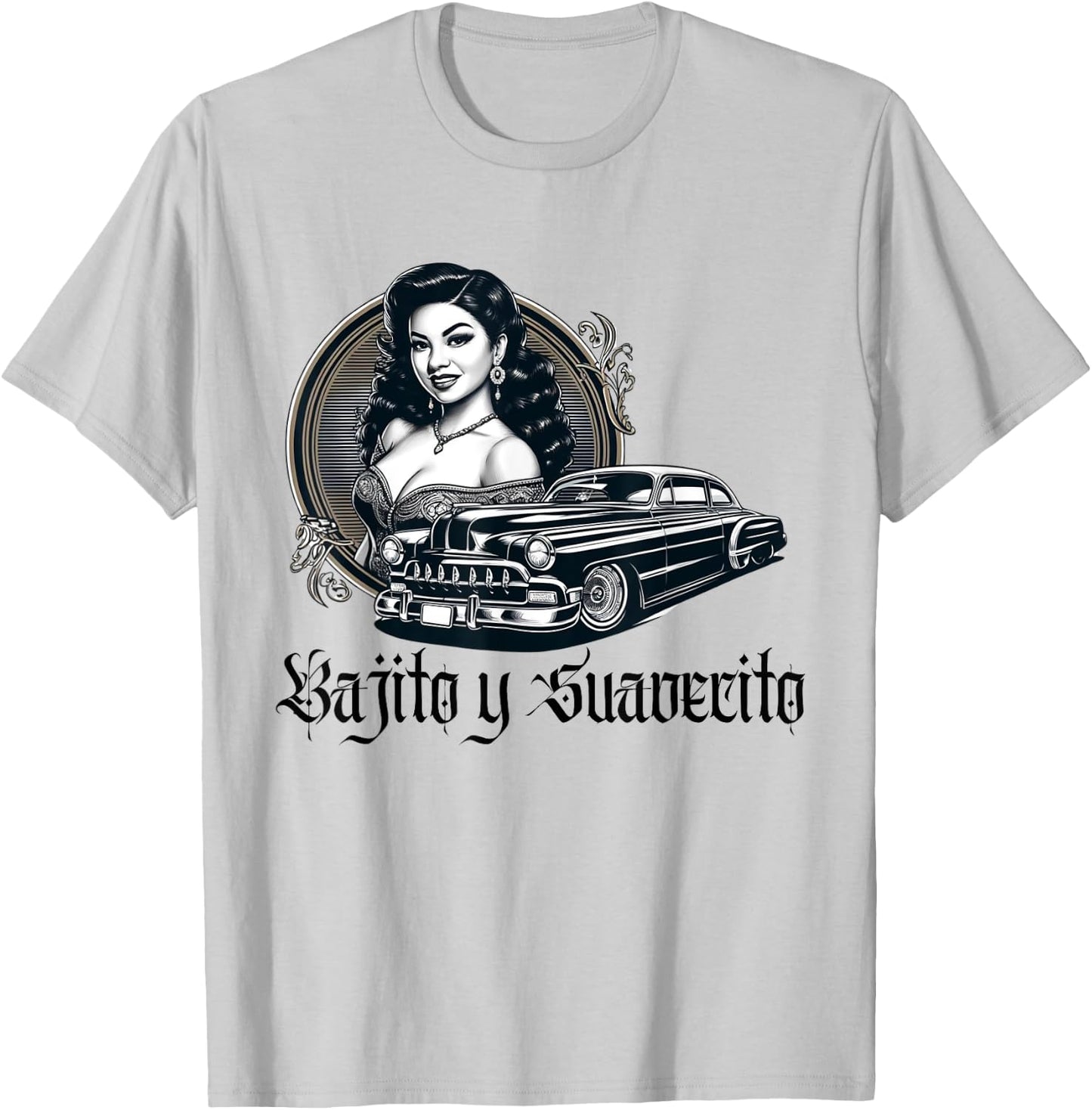 Mexican Street Culture Lowrider Latina Bajito y Suavecito T-Shirt - T-Shirt | Ash