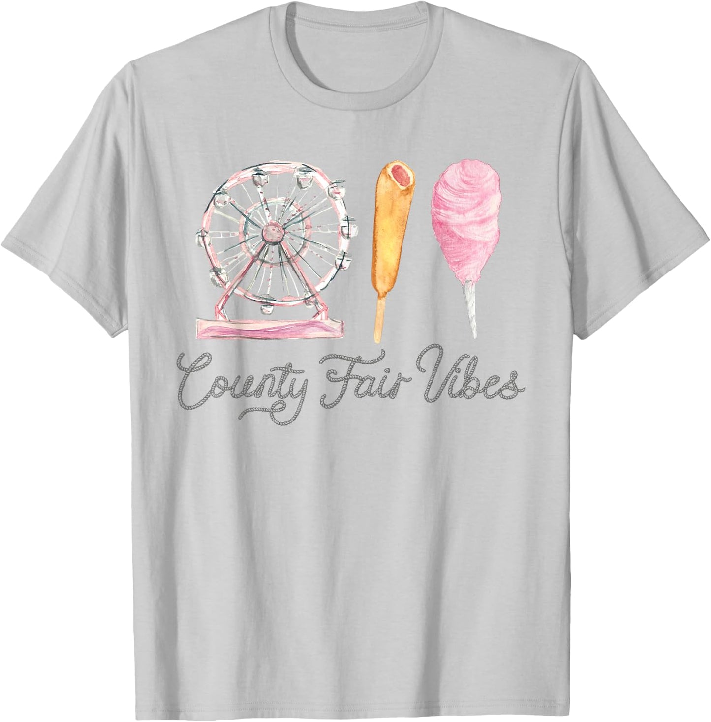 County Fair Vibes, Fair Themed Birthday, Rodeo Outfit T-Shirt - T-Shirt | Ash