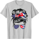 Cuba Flag American Women Girl USA Heritage Cuban T-Shirt - T-Shirt | Ash