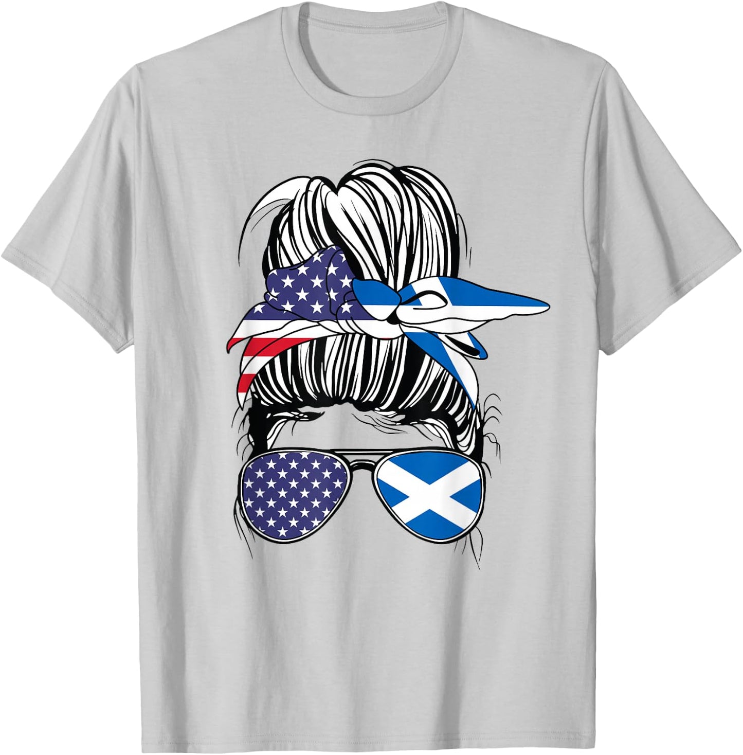 Scottish American Heritage Scottish Women USA Girl Scotland T-Shirt - T-Shirt | Ash