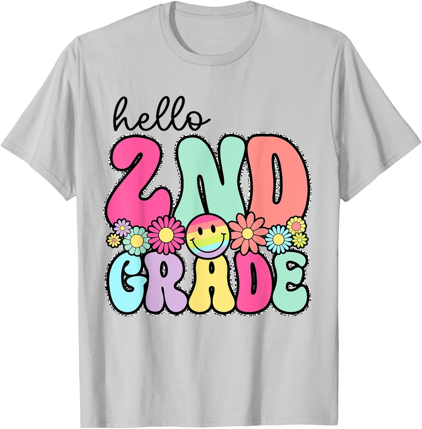 Hello 2nd Grade First Day Back To School Teachers Girls Kids T-Shirt - T-Shirt | Ash