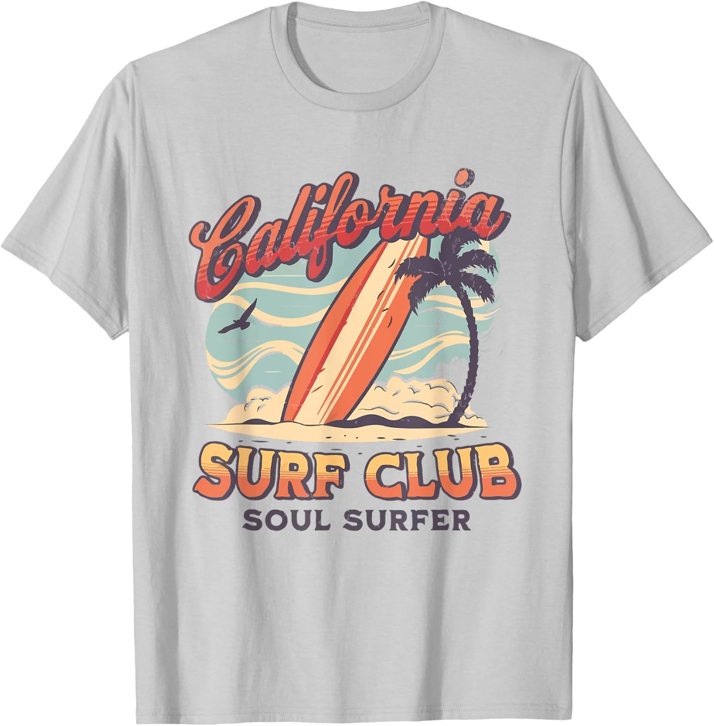 California Surf Club USA California Beach Men Women Kids T-Shirt - T-Shirt | Ash