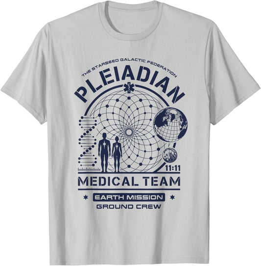 Pleiadian Starseed Medical Team Earth Mission Crew T-Shirt - T-Shirt | Ash