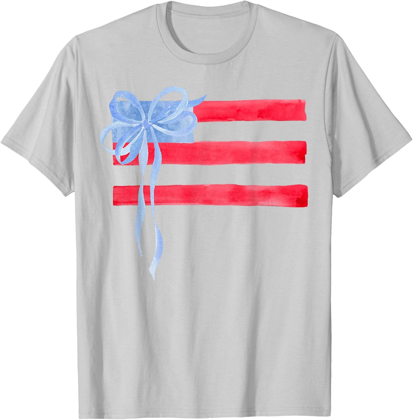 Hair bow American Flag 4th Of July T-Shirt - T-Shirt | Ash