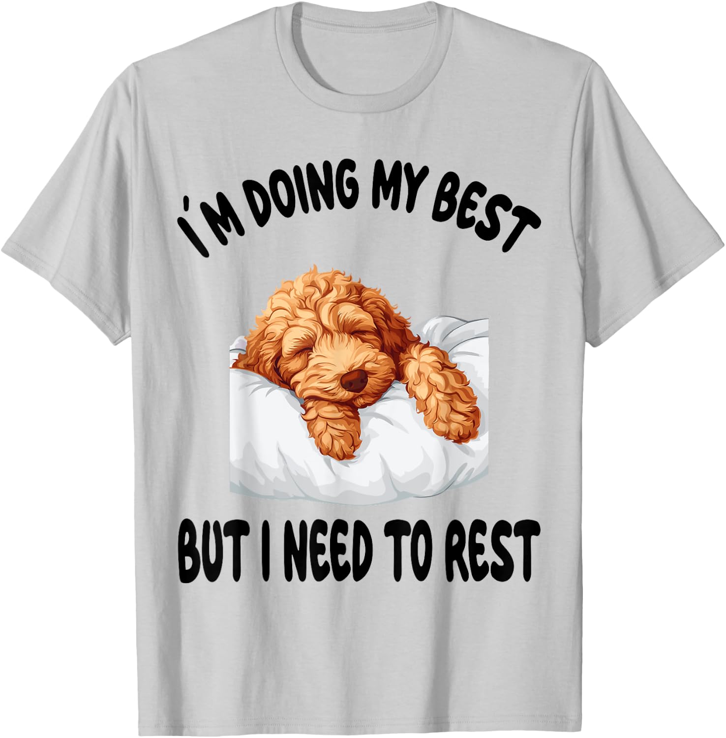 Goldendoodle Official Sleepshirt Pajamas Nightgown T-Shirt - T-Shirt | Ash