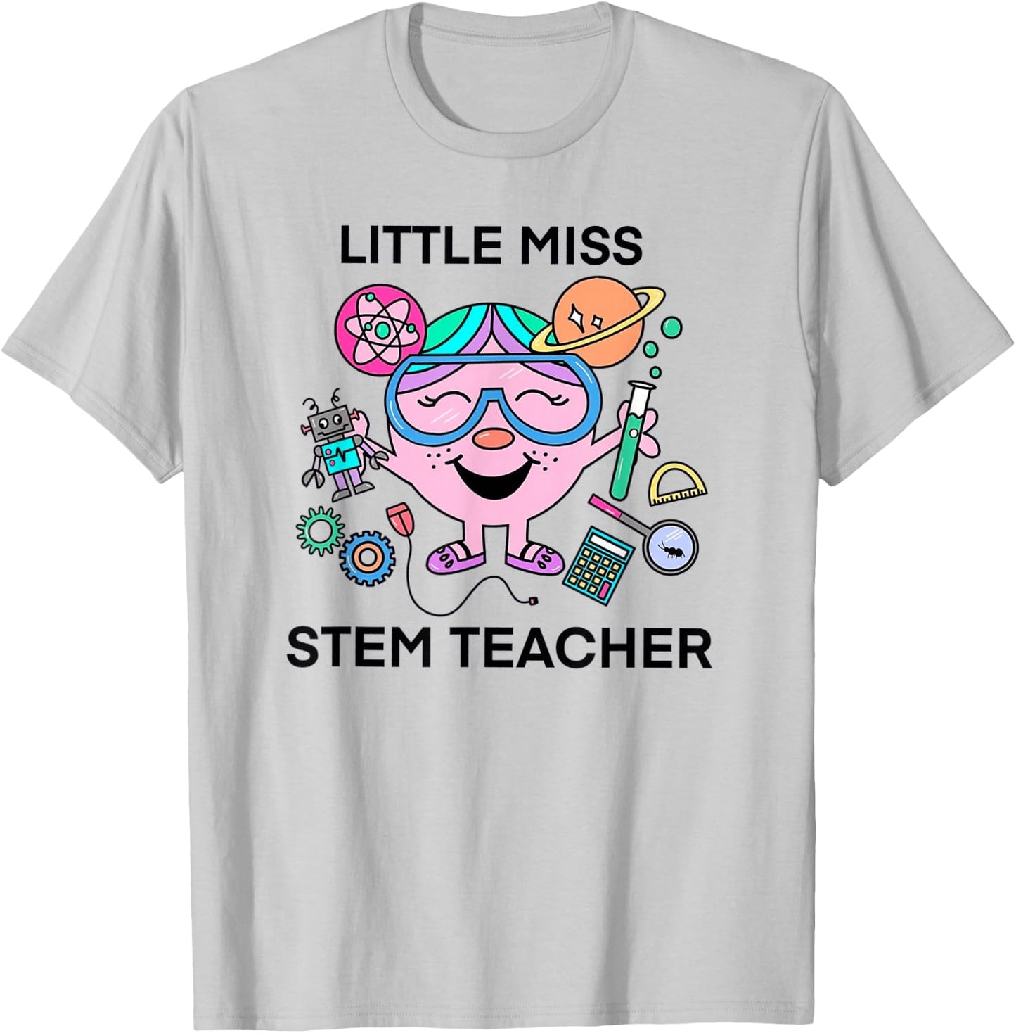 Little Miss Stem Teacher T-Shirt - T-Shirt | Ash