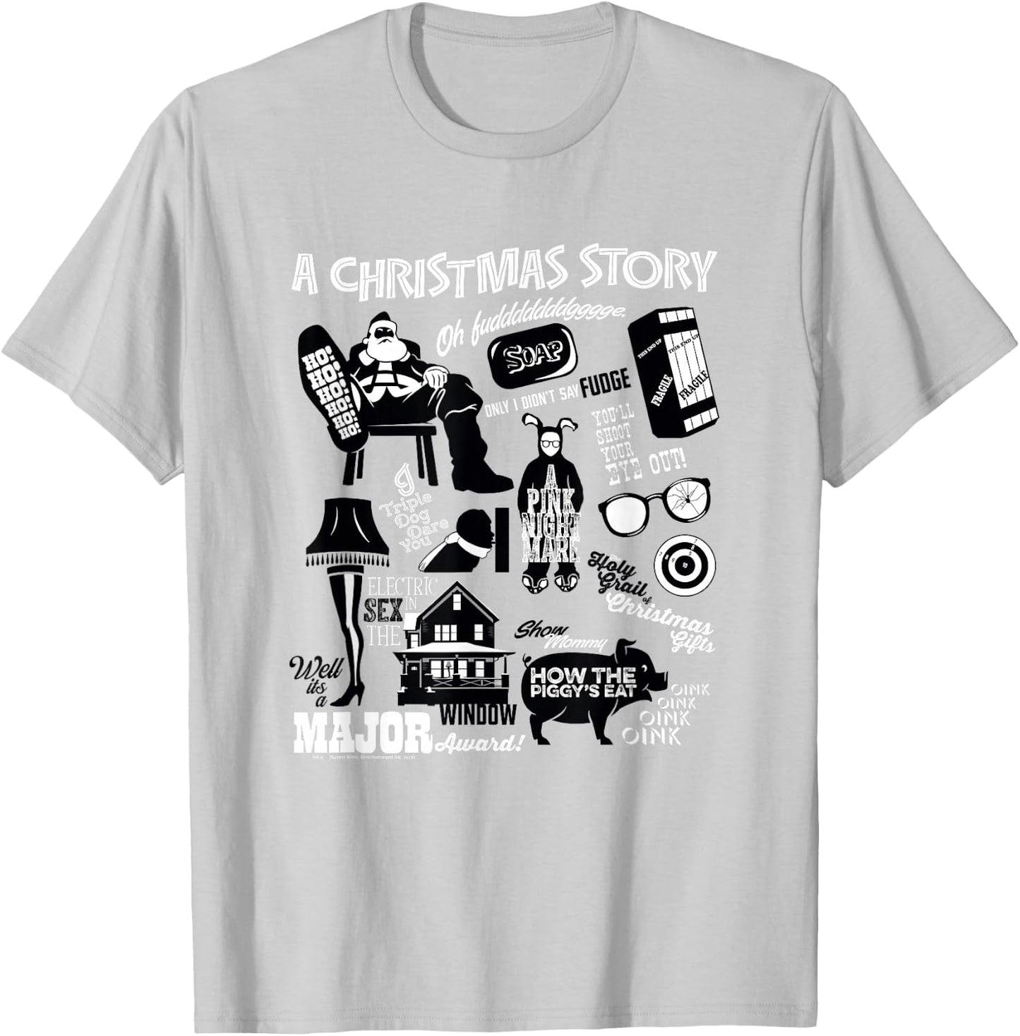 A Christmas Story Highlight Collage T-Shirt - T-Shirt | Ash