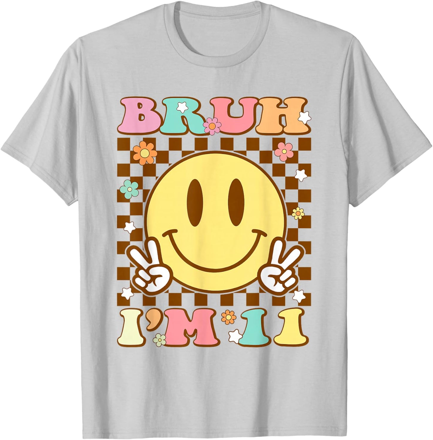 Bruh I'm 11 Years Old 11th Birthday Boys Girls Bday Eleven T-Shirt - T-Shirt | Ash