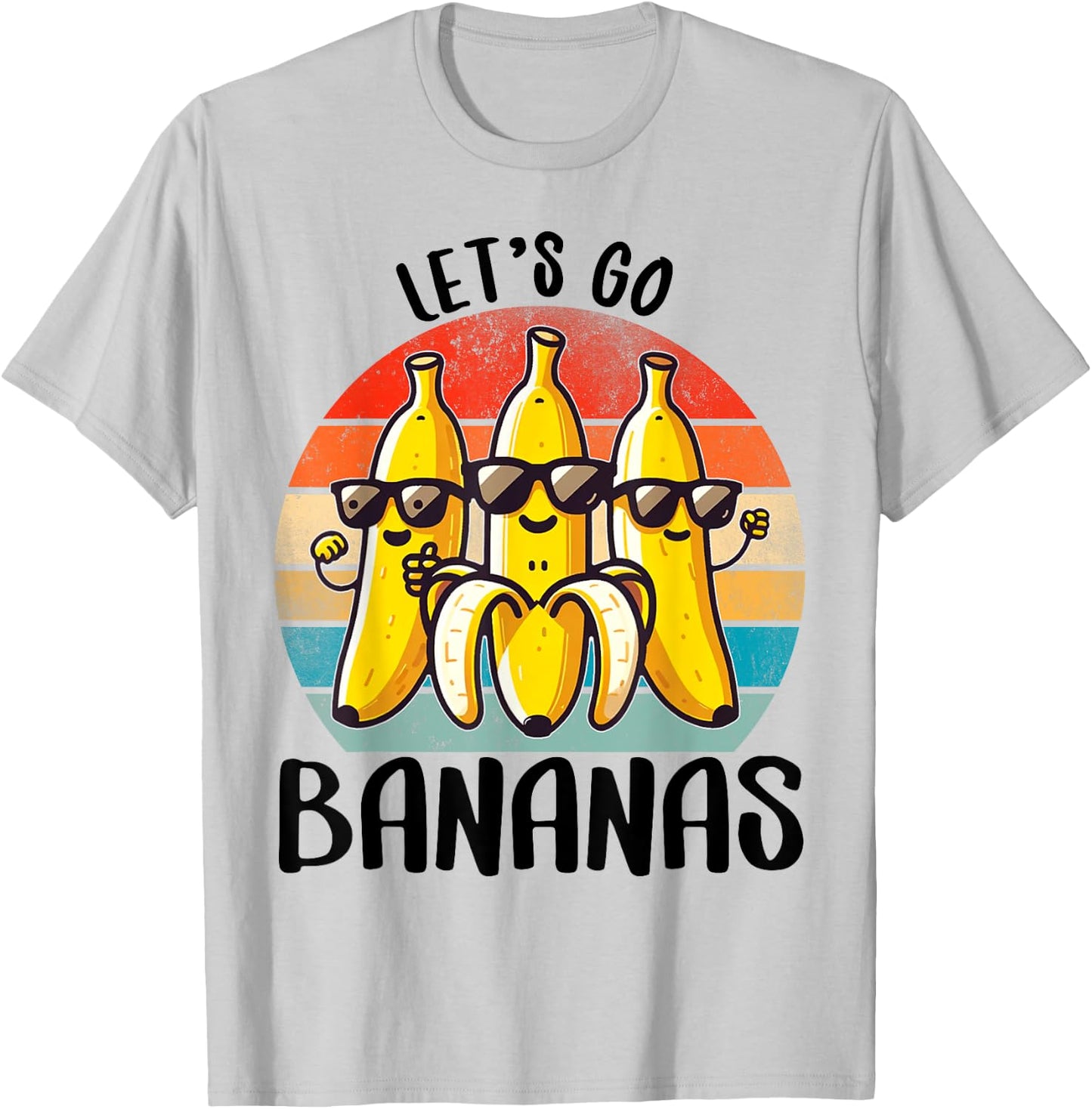 Funny Bananas Shirt Cute Banana Gifts Funny Lets go Bananas T-Shirt - T-Shirt | Ash