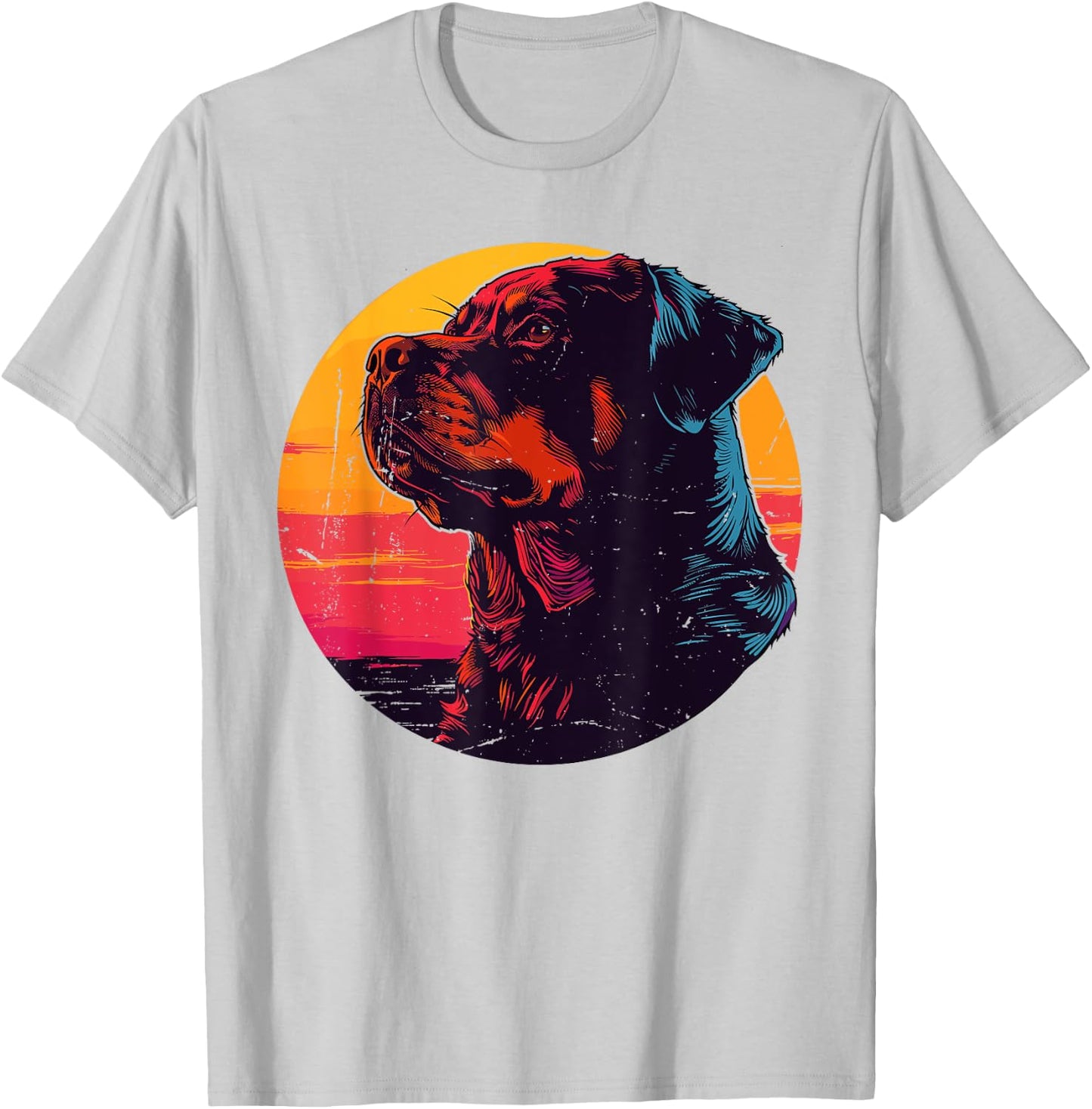 Retro Rottweiler Dog Owner Gift Vintage Rottie Men Women T-Shirt - T-Shirt | Ash