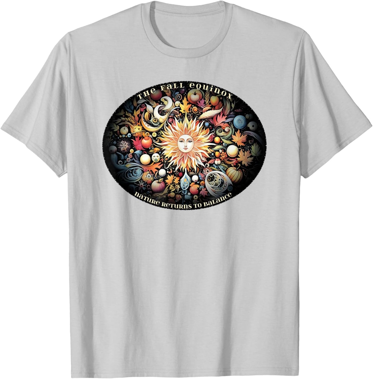 The Autumn Fall Equinox Nature Returns To Balance T-Shirt - T-Shirt | Ash