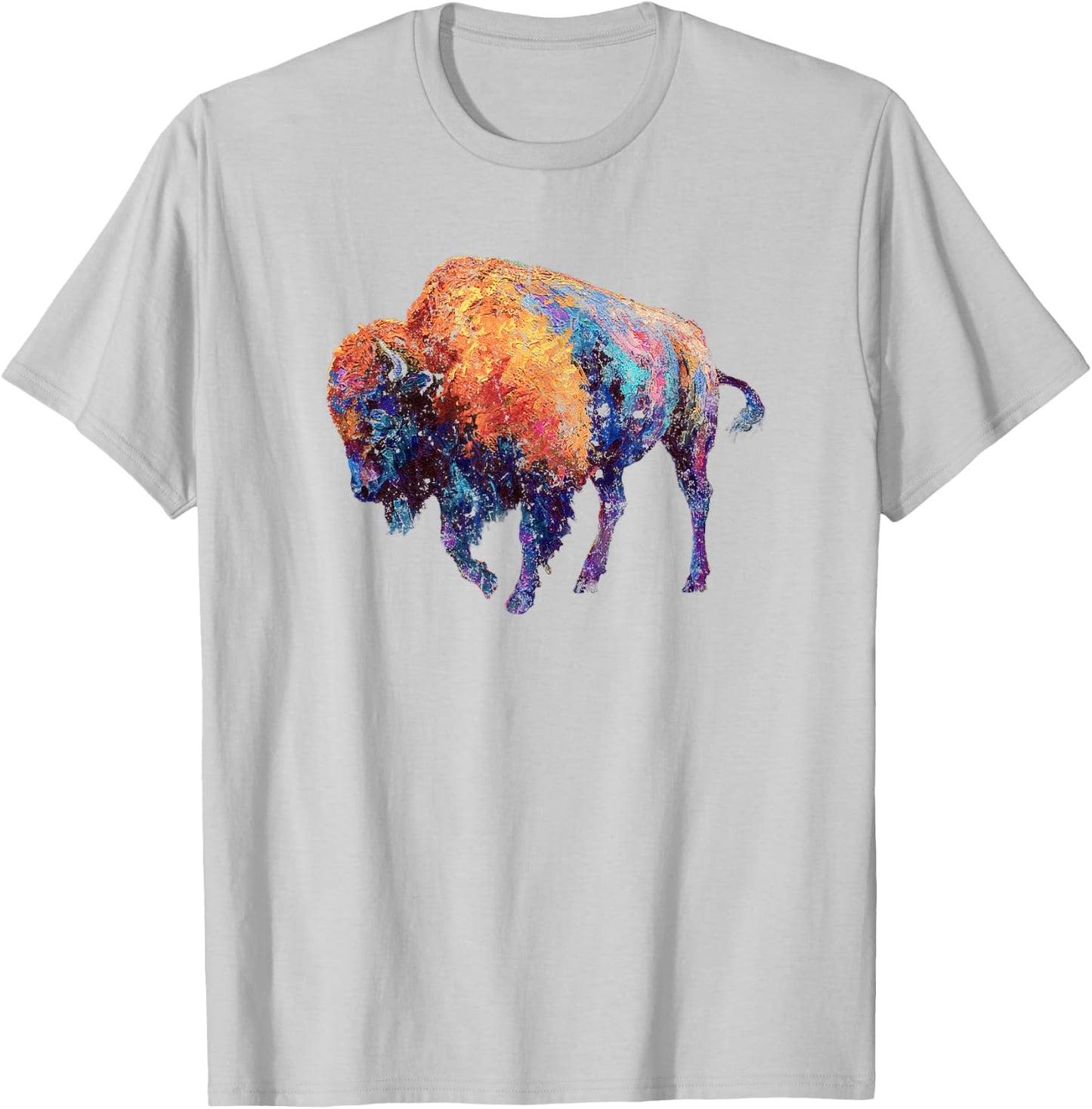 Buffalo American Bison Western Gift T-Shirt - T-Shirt | Ash