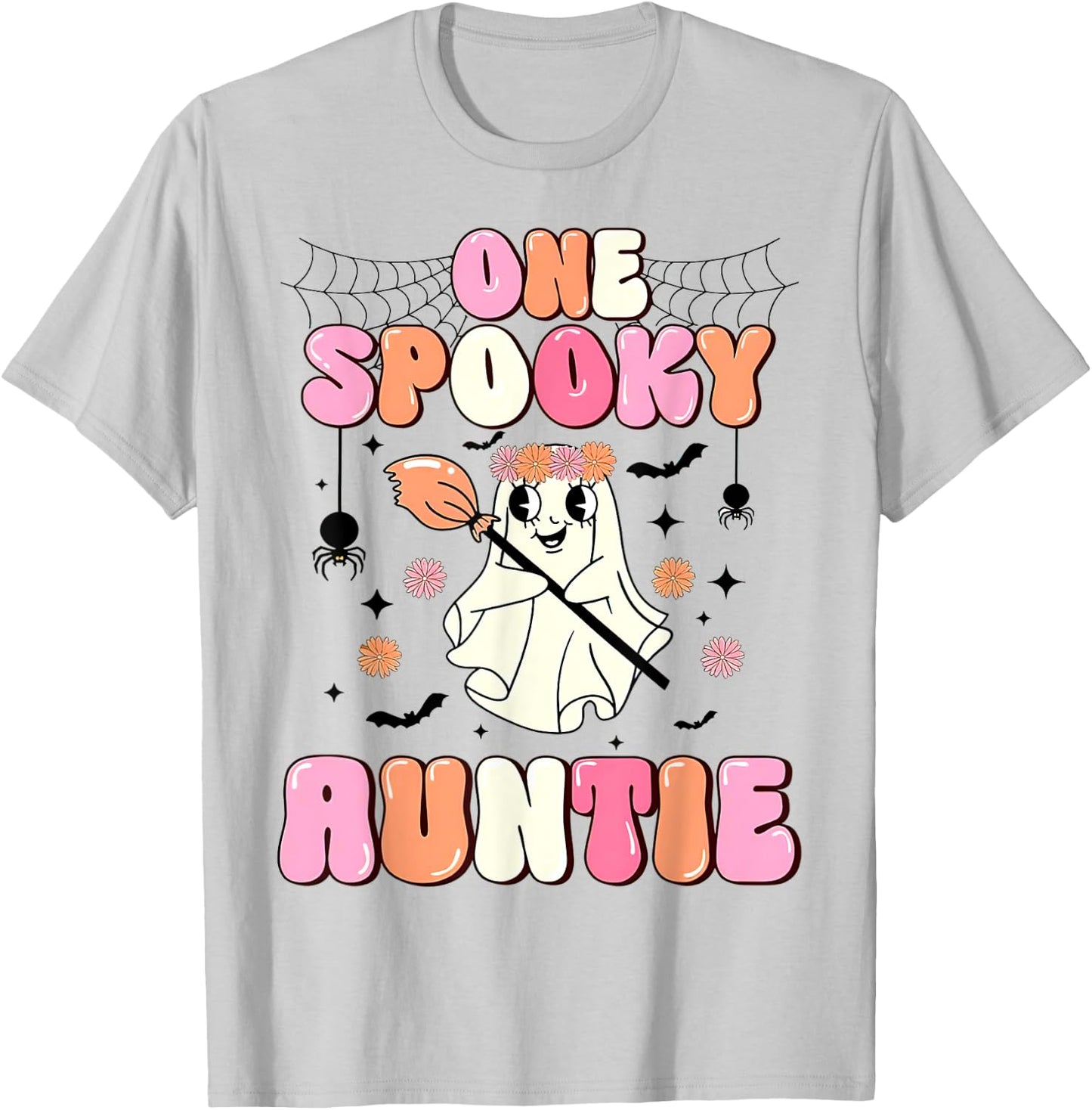 One Spooky Auntie, Spooky Halloween, Spooky Aunt T-Shirt - T-Shirt | Ash