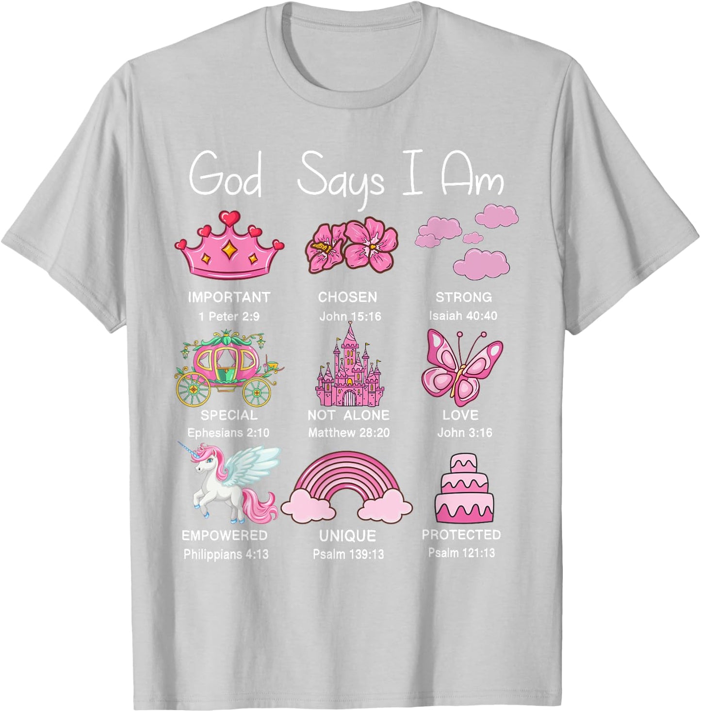 God Say I Am Princess Cute Christian Teen Girl Toddler Jesus T-Shirt - T-Shirt | Ash