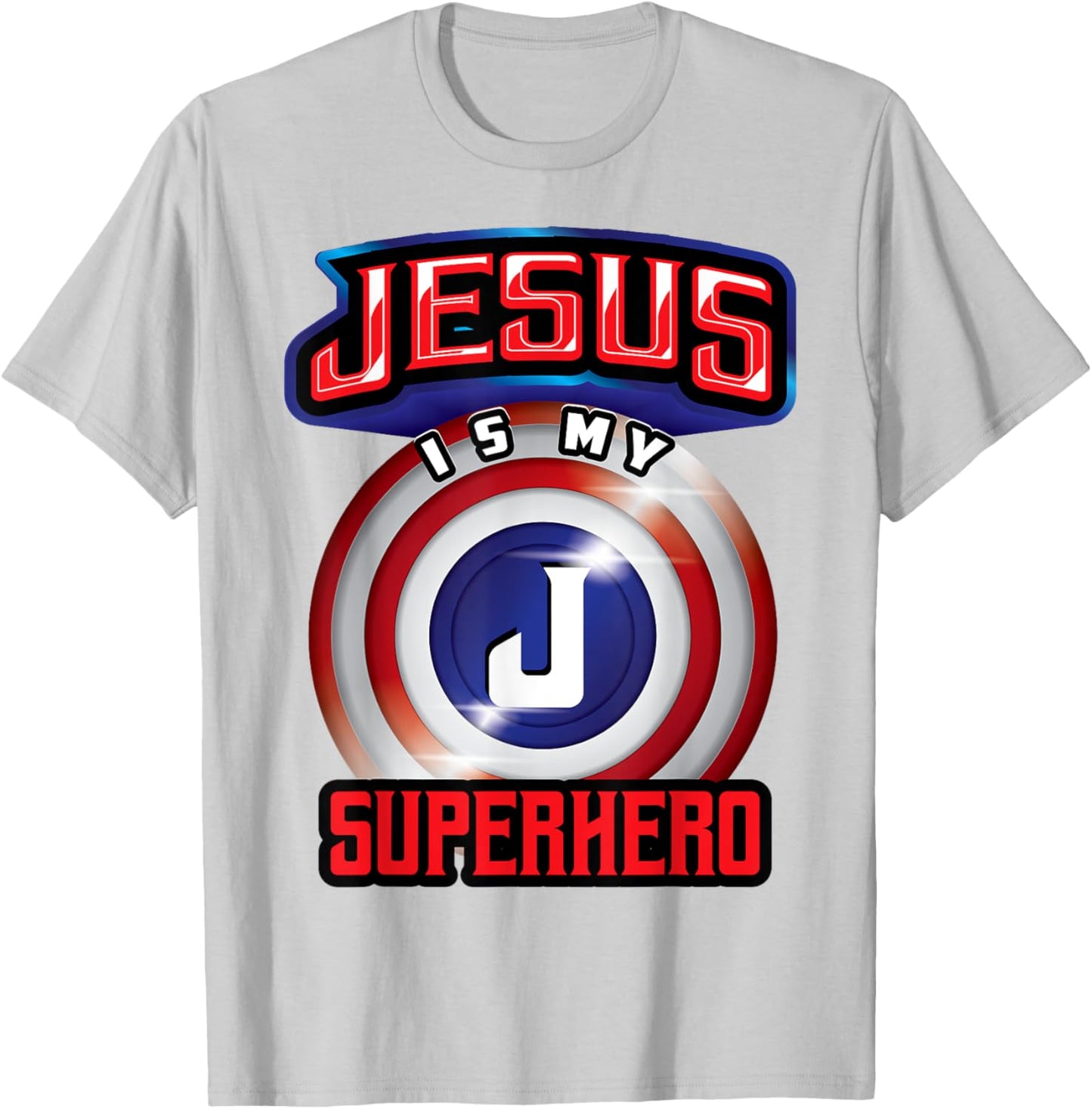 Jesus Is My Superhero Shirt | Cute Powerful Christian Gift T-Shirt - T-Shirt | Ash