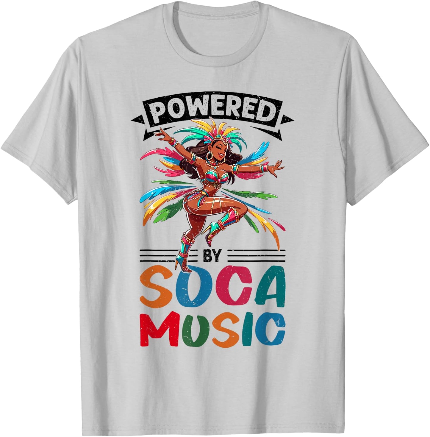 Caribbean Carnival Soca Dance T-Shirt - T-Shirt | Ash