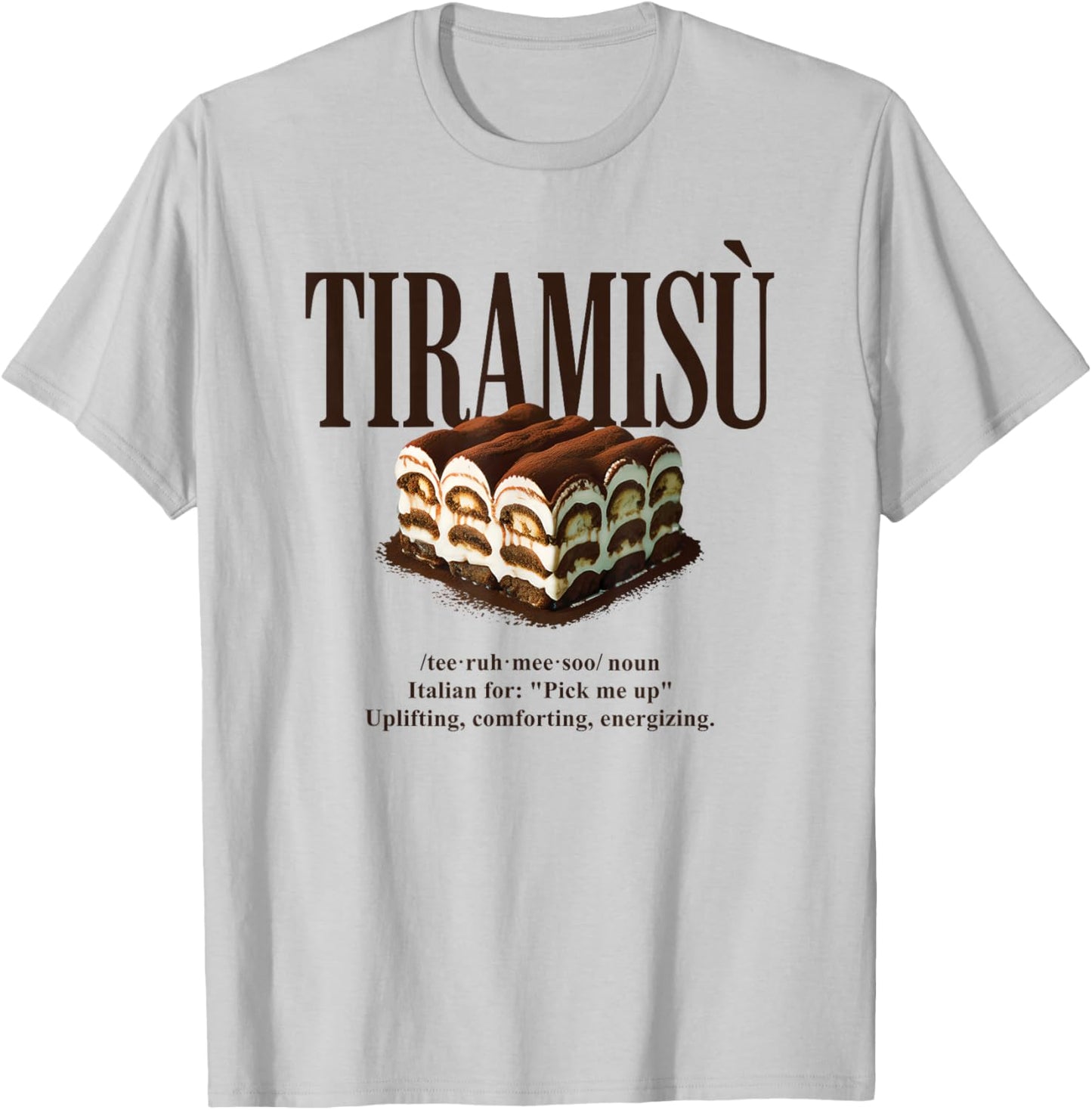 Tiramisu Vintage 90s Italian Food Aesthetic Foodie Dessert T-Shirt - T-Shirt | Ash