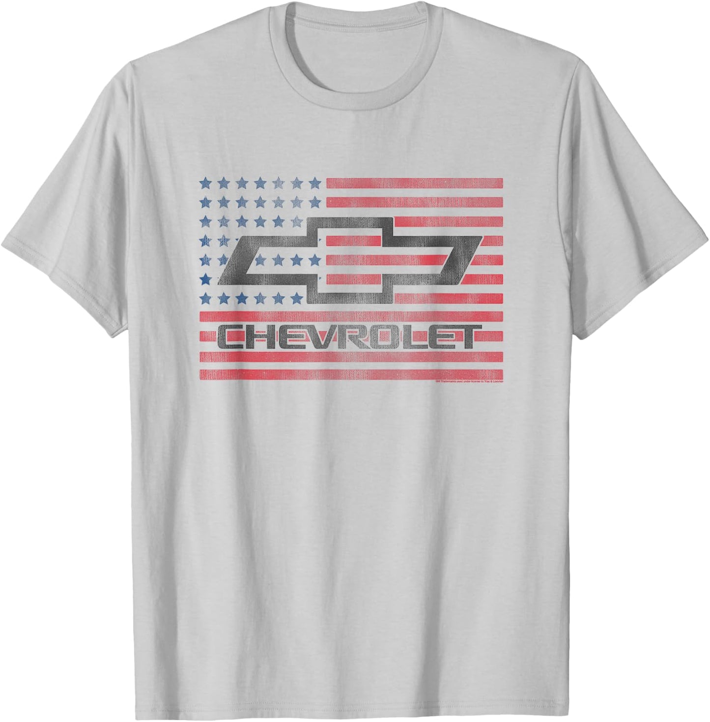 Chevrolet American Flag | #32698 T-Shirt - T-Shirt | Ash