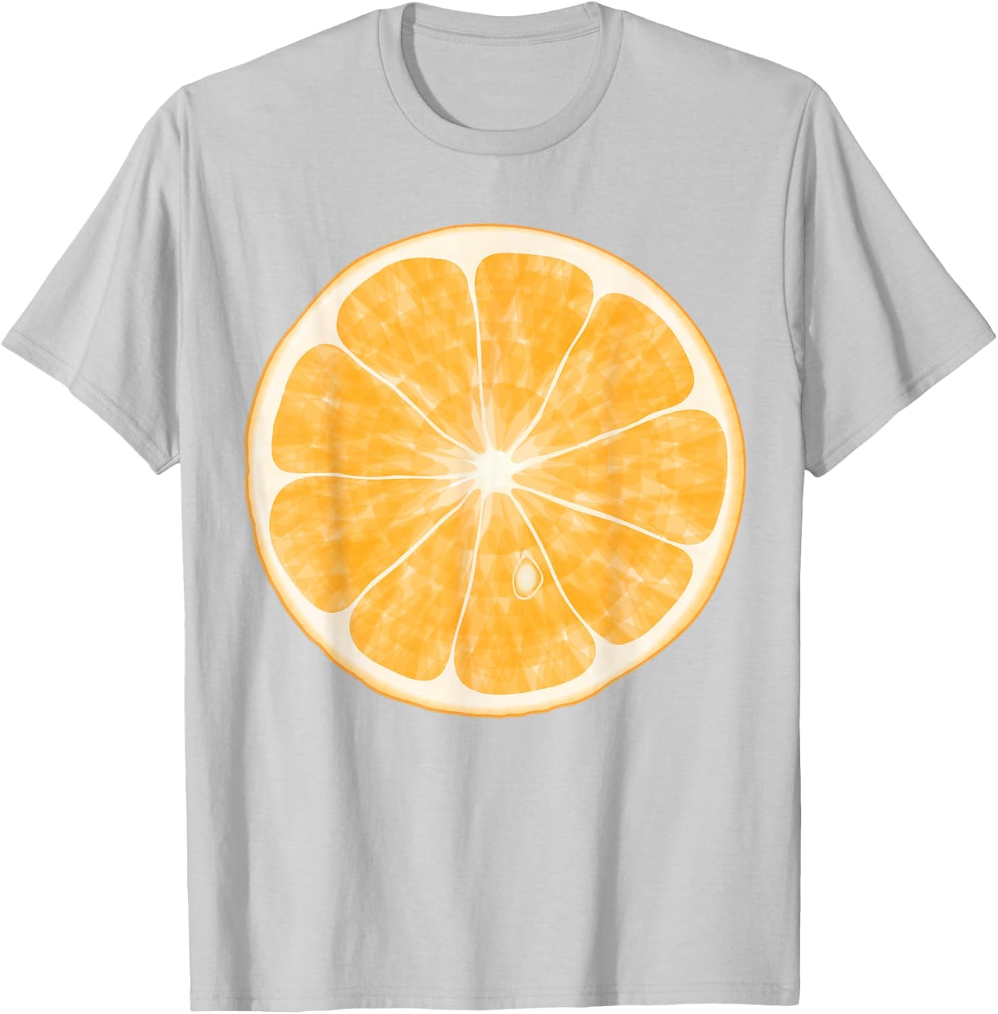 Sliced Orange Fruit Halloween Funny Halloween Design T-Shirt - T-Shirt | Ash