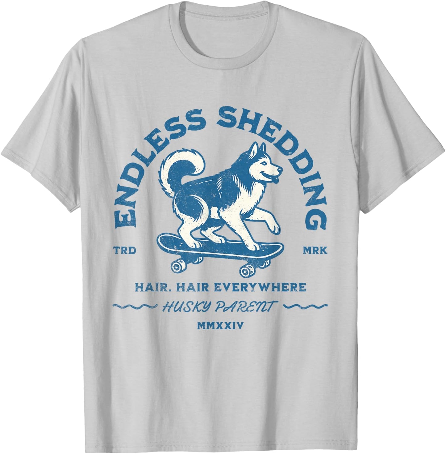 Siberian Husky Funny Skating Shedding Dog Pet Parent Women T-Shirt - T-Shirt | Ash