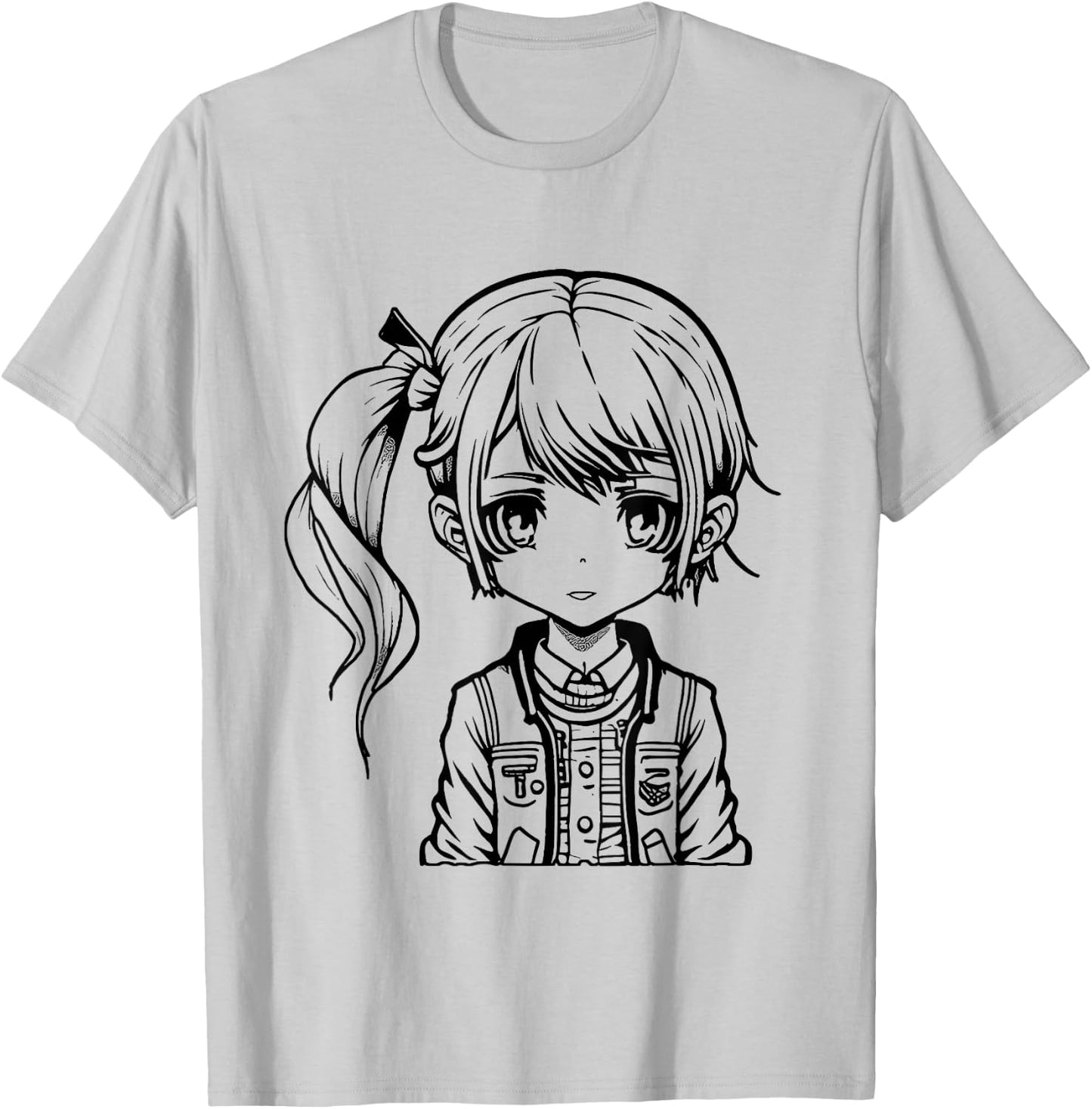 Coloring anime girl and painting them yourself T-Shirt - T-Shirt | Ash