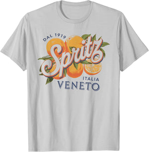 Spritz Veneto Italia Vintage Orange Wine Cocktail T-Shirt - T-Shirt | Ash