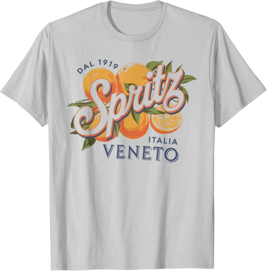 Spritz Veneto Italia Vintage Orange Wine Cocktail T-Shirt - T-Shirt | Ash
