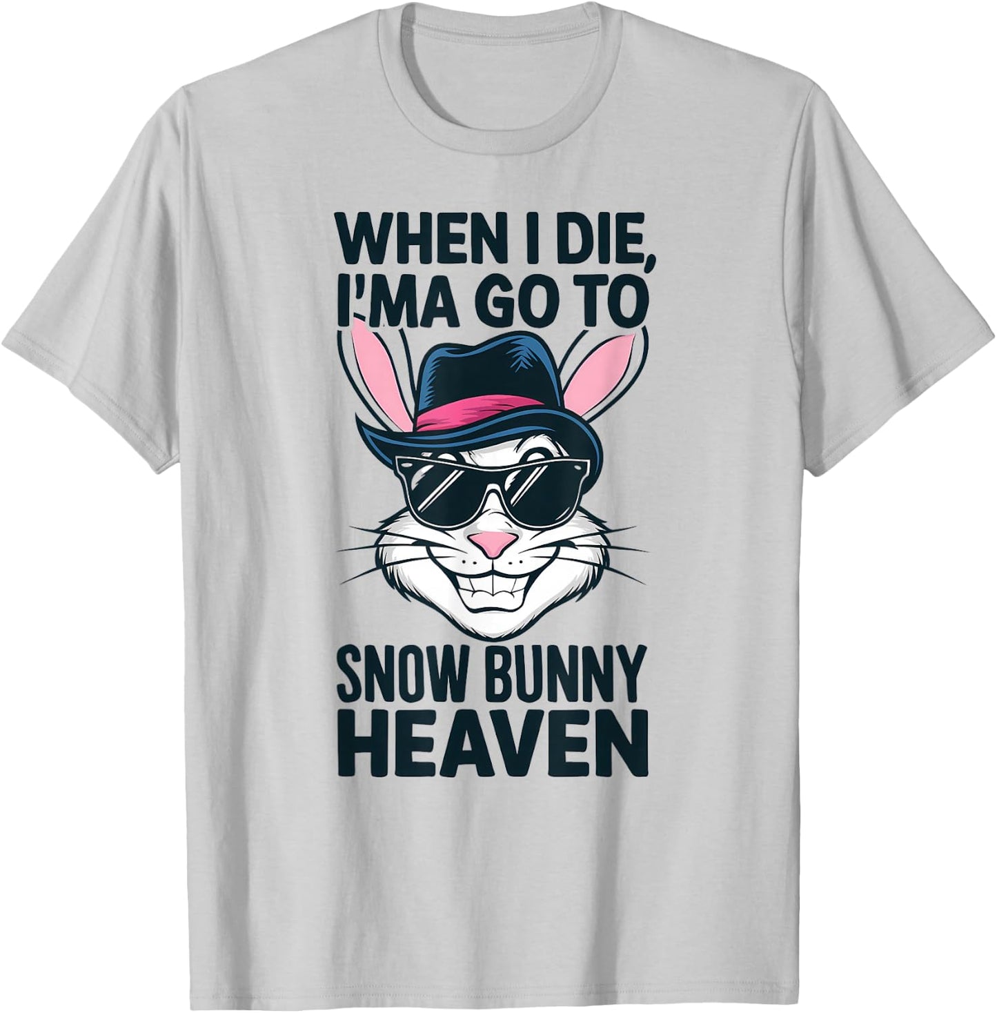 Lounge King Clothing Snow Bunny Heaven T-Shirt - T-Shirt | Ash