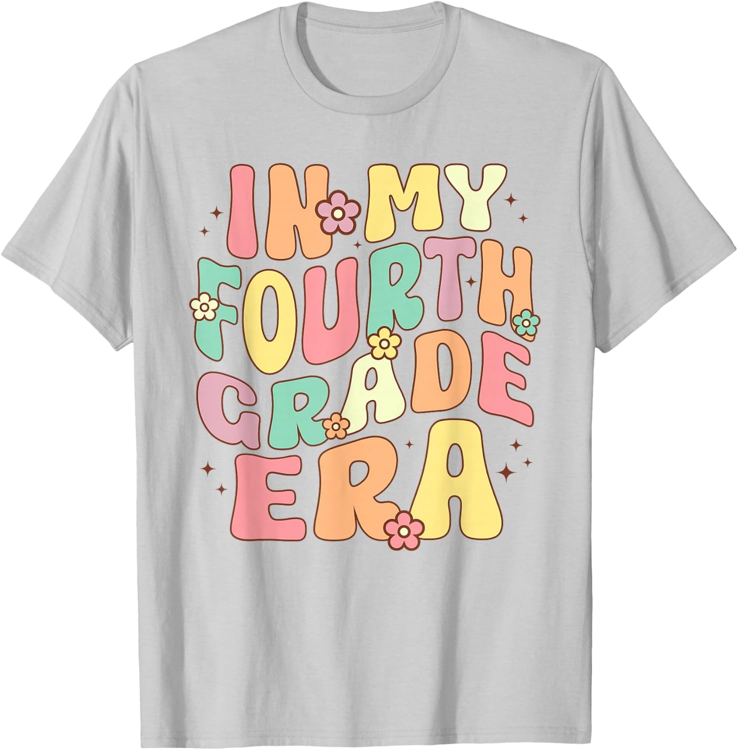 In My Fourth Grade Era 4th Grade Groovy Back to School T-Shirt - T-Shirt | Ash
